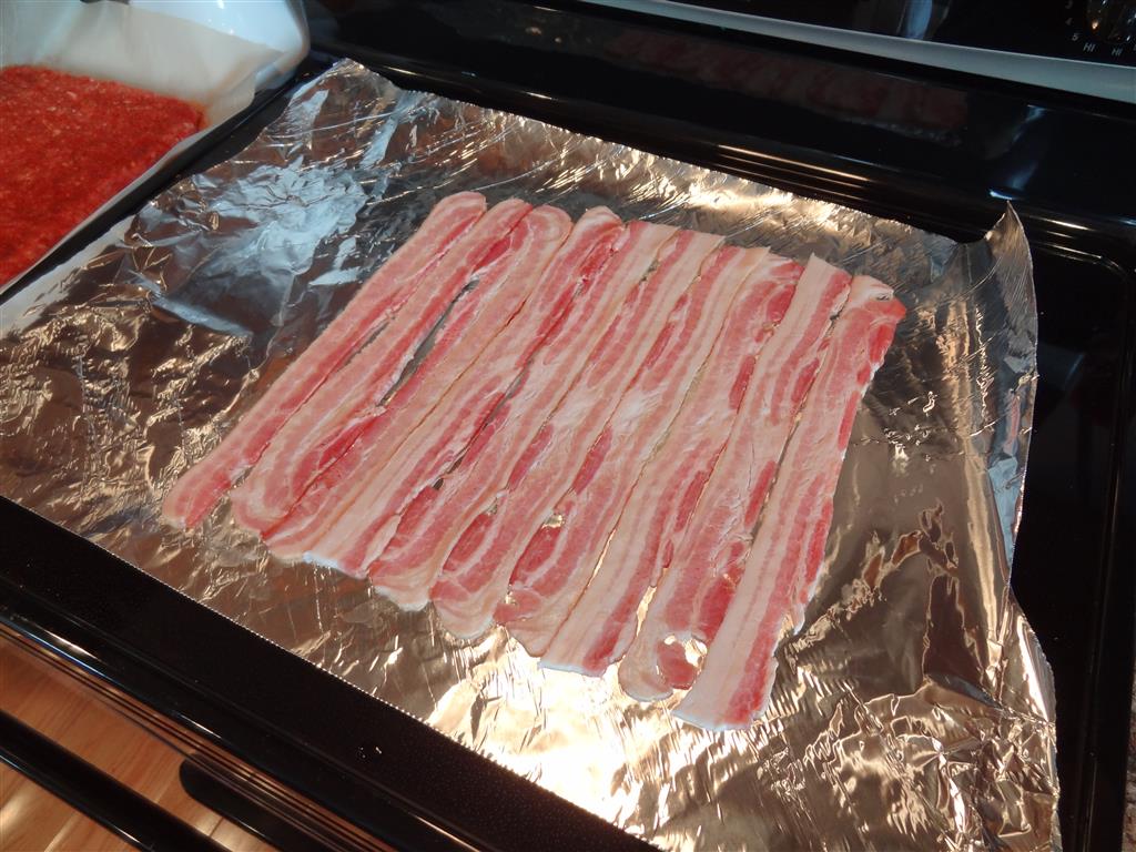 making a bacon weave - step 1a