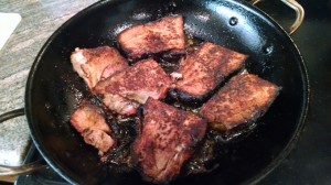 fried unpulled pork steaks