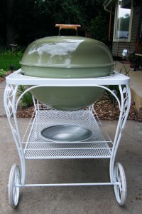 1967 Weber Seville rear photo of cart and kettle