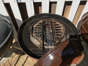 Weber Charcoal baskets used as grate elevation