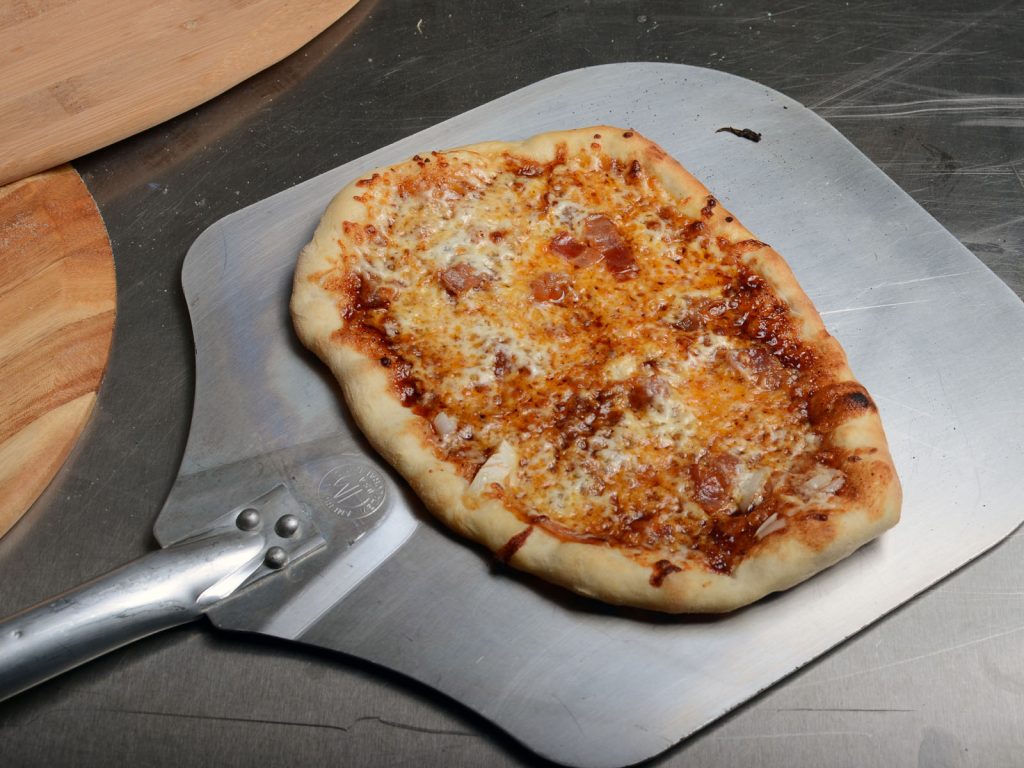sausage onion bacon bbq sauce pizza