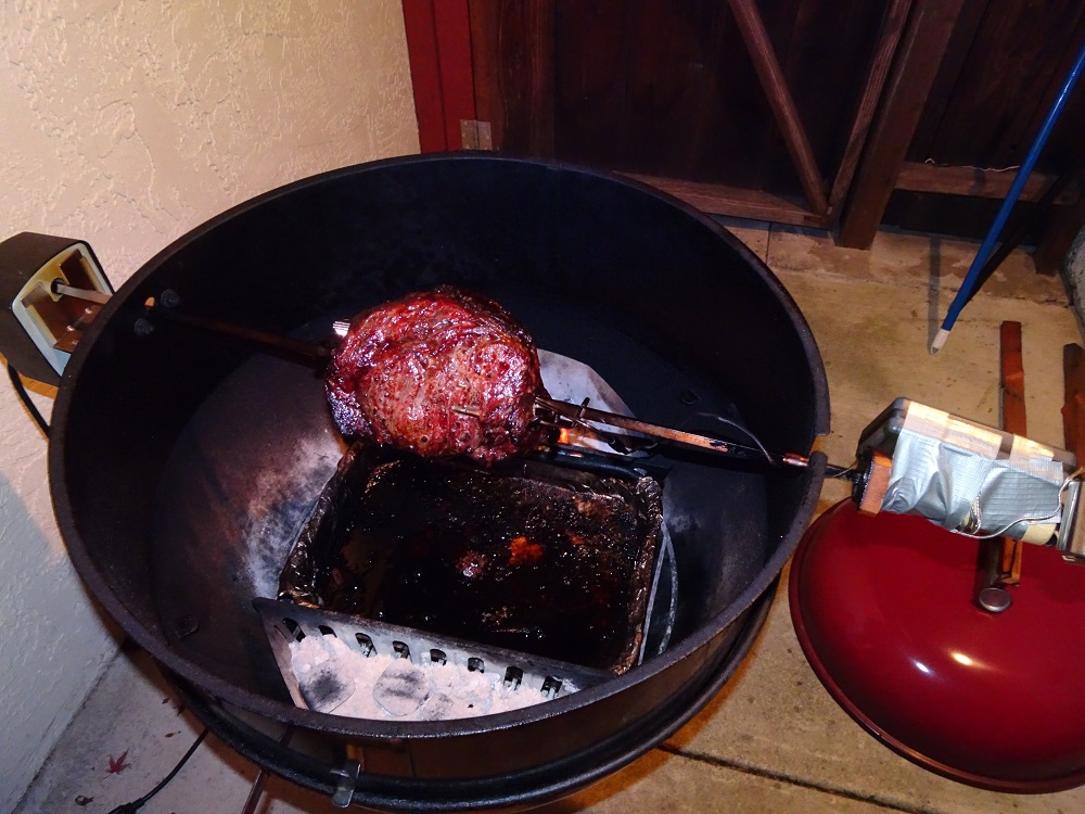 HOW TO USE A WIRED THERMOMETER ON A ROTISSERIE 