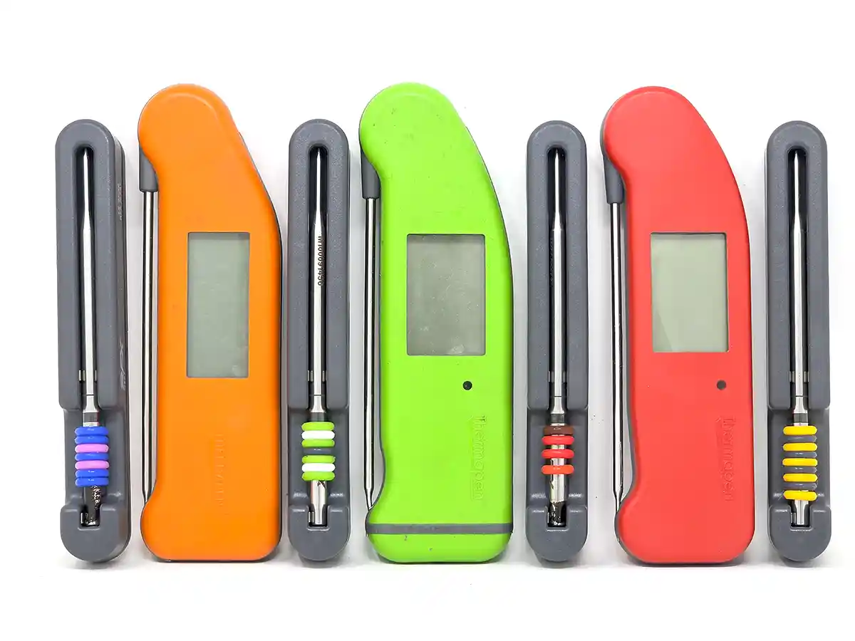 RFX Meat Probes next to Thermoworks Thermapens